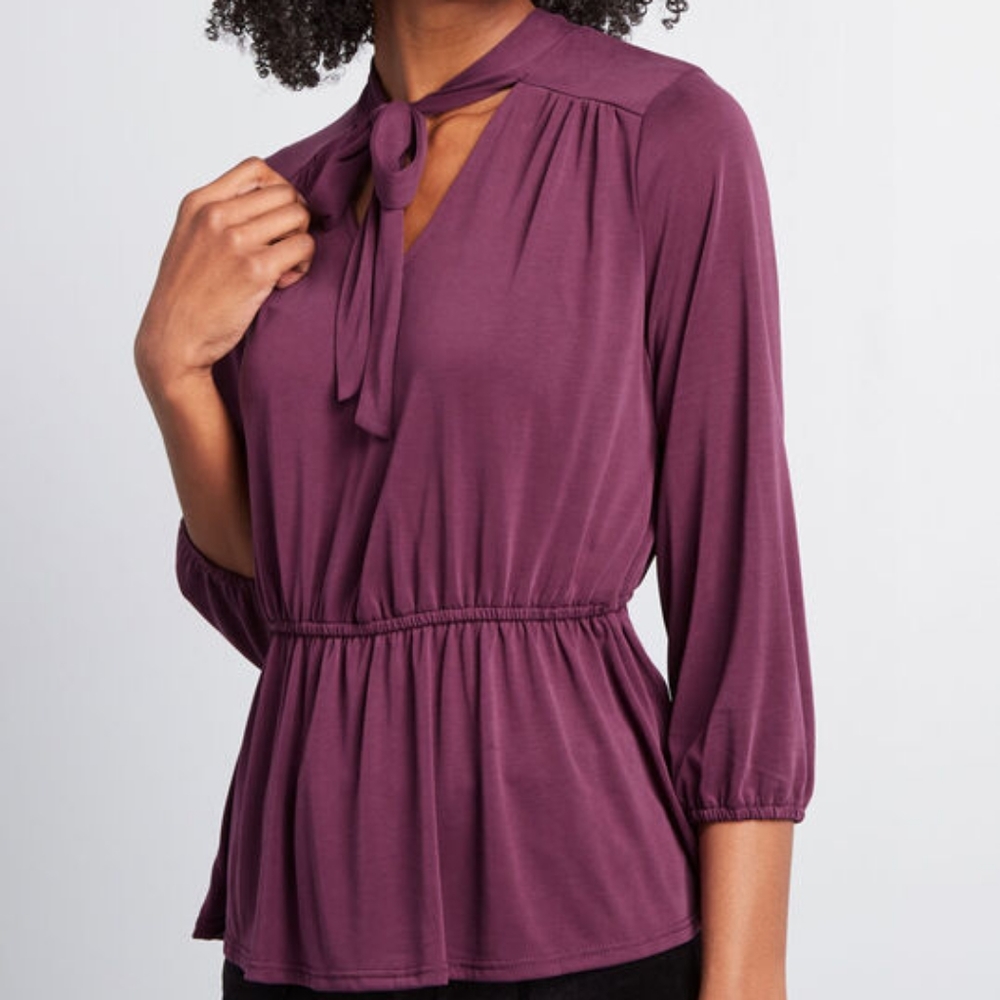 Size XL Plum Peplum Top
